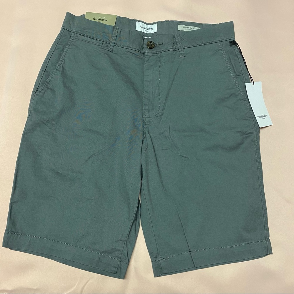 NWT Goodfellow & Co Men’s Linden Flat Front Shorts - Dark Gray